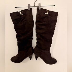 Nine West Chocolate Heeled Boots